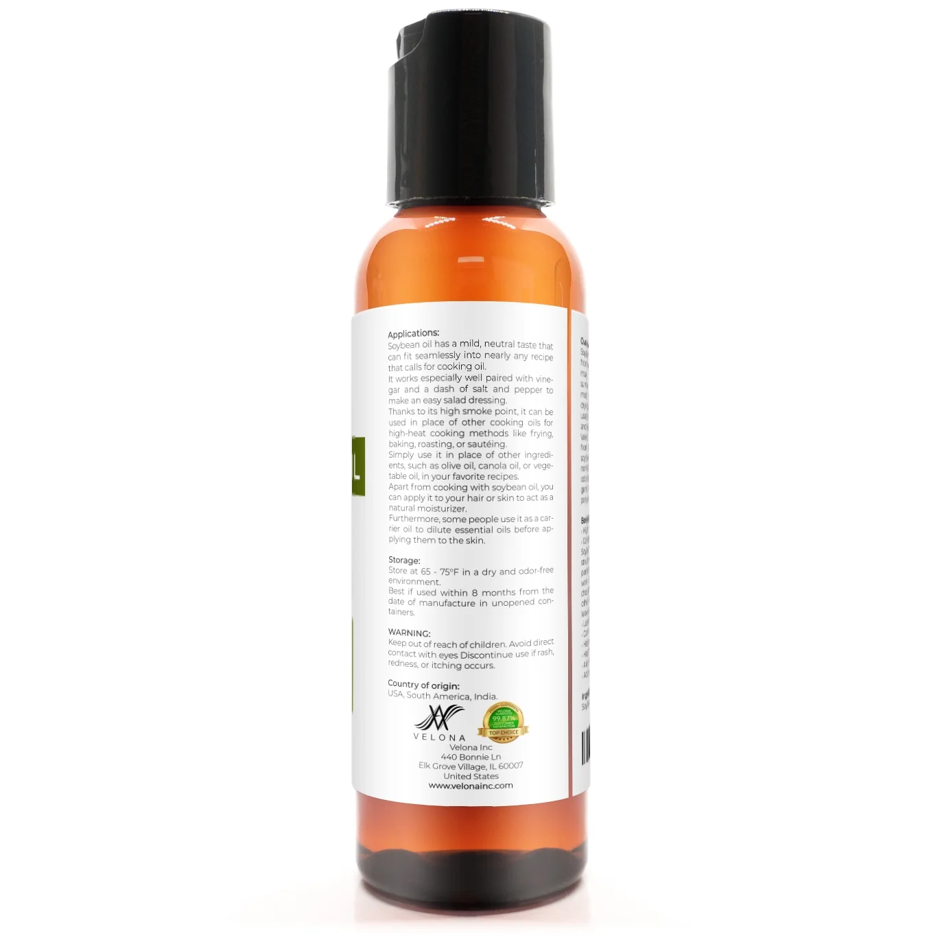 Velona Soybean Oil - 2 oz - Image 3