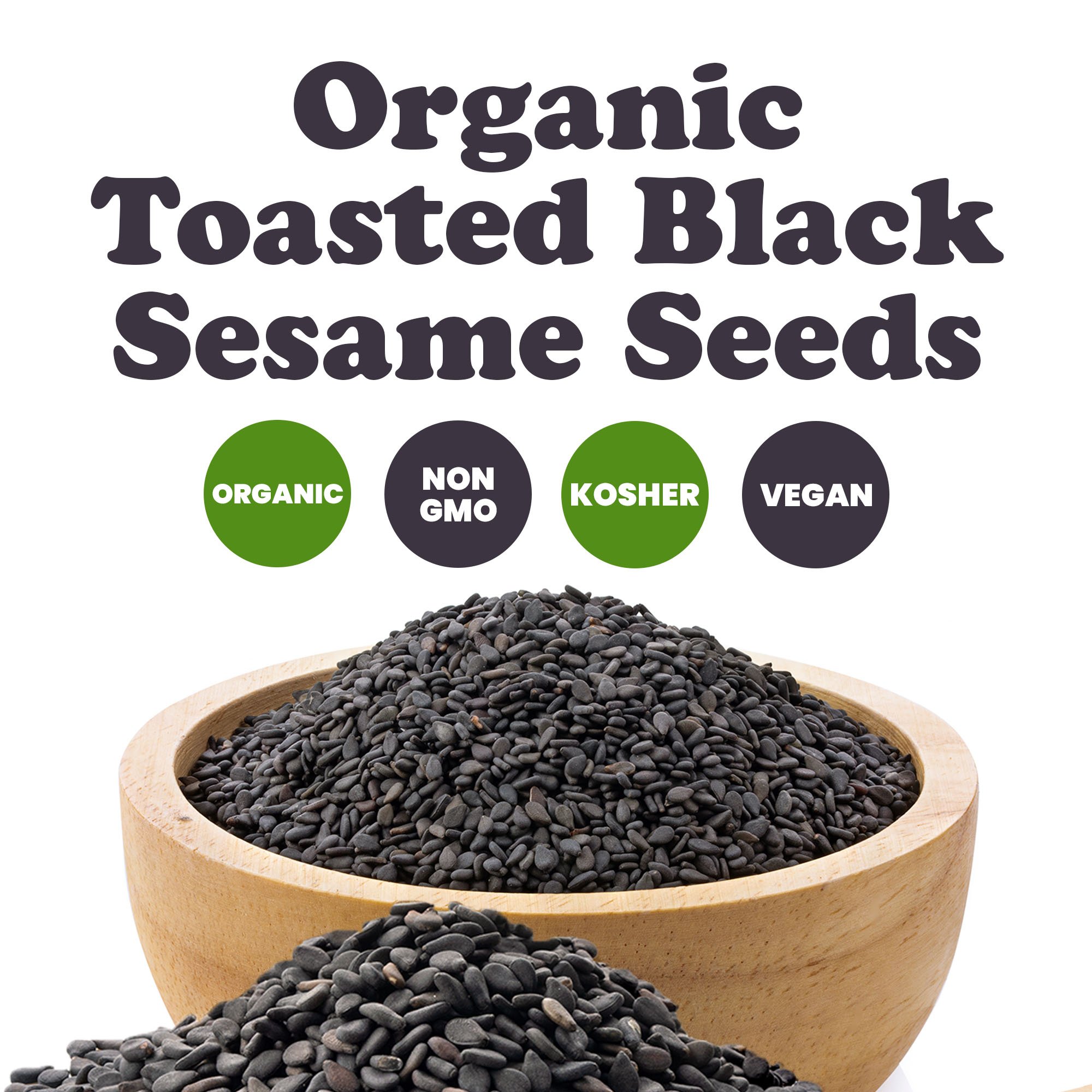 Organic Toasted Black Sesame Seeds - Image 2