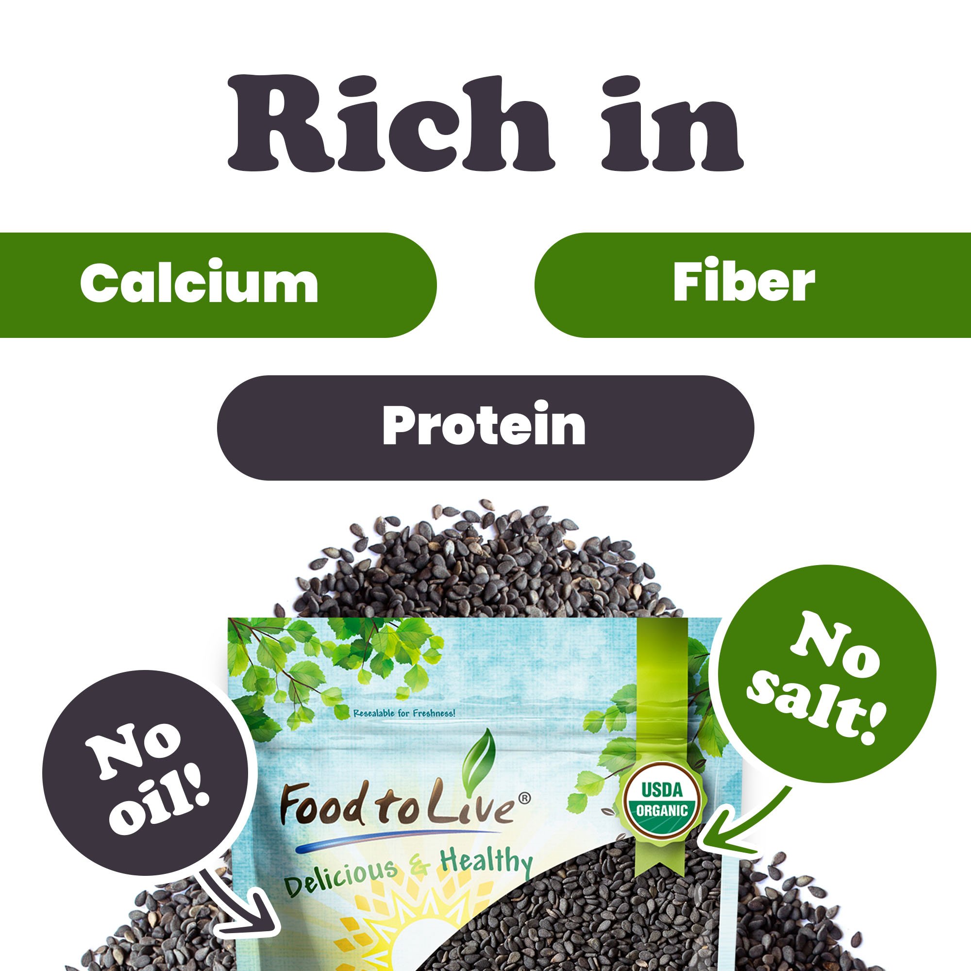 Organic Toasted Black Sesame Seeds - Image 4