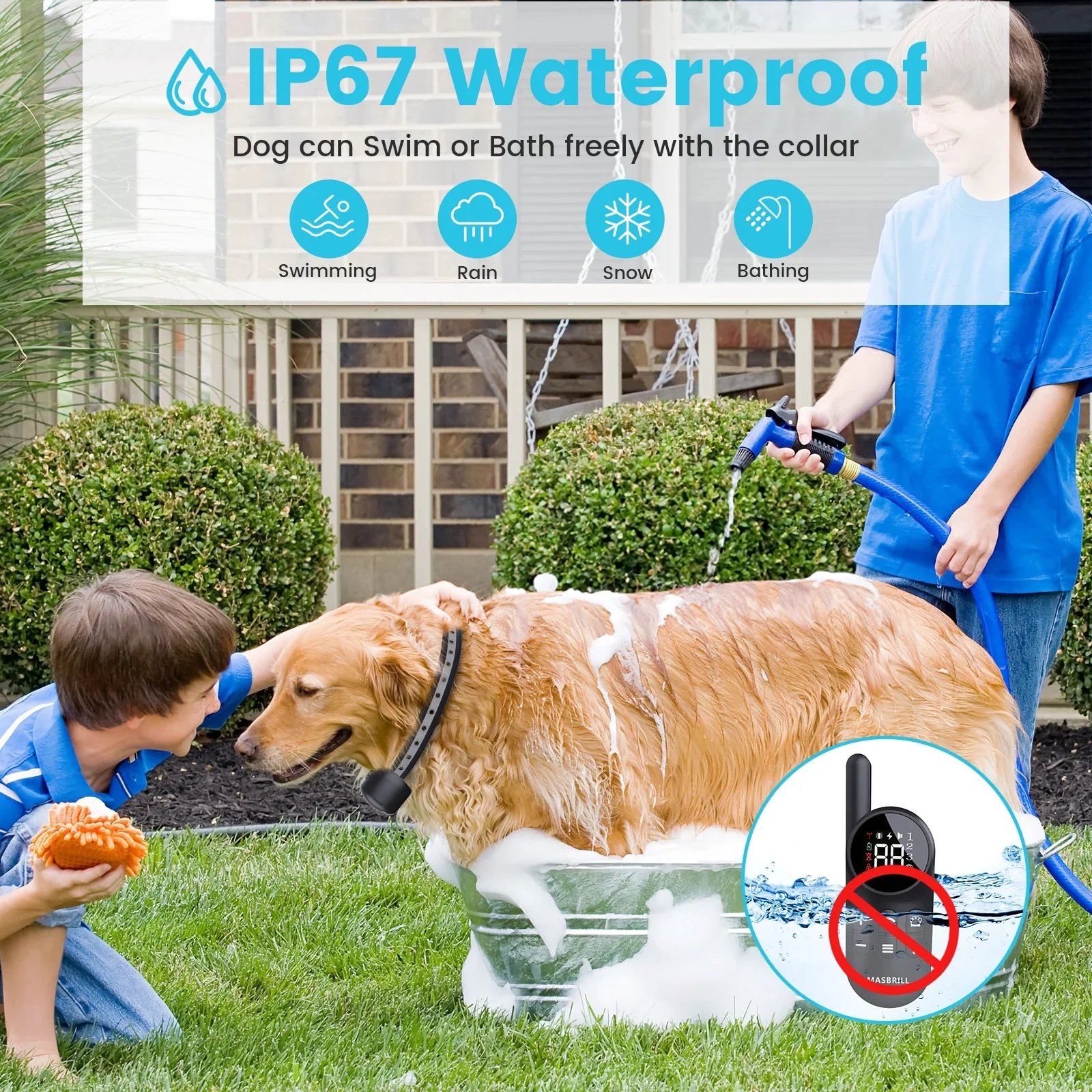 Rechargeable Dog Shock Collar with Remote - Image 3