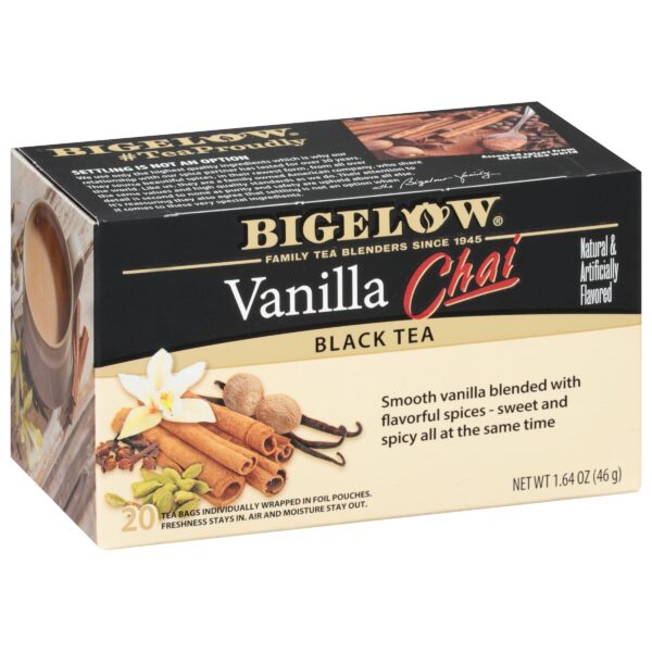Bigelow Vanilla Chai, Black Tea Bags, 20 Count