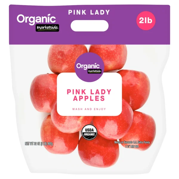Fresh Organic Pink Lady Apples, 2 lb Pouch