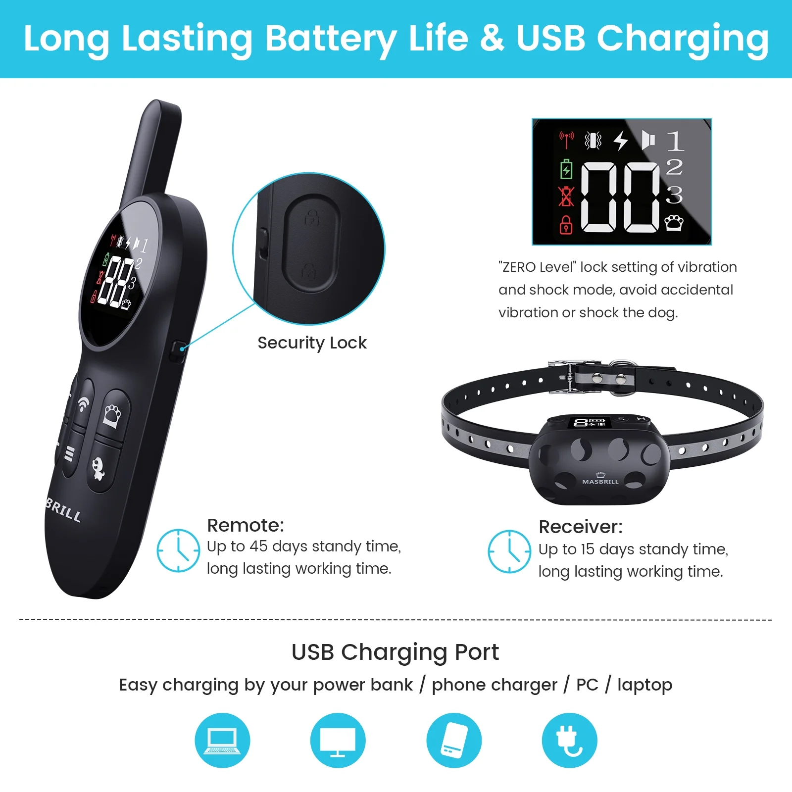 Rechargeable Dog Shock Collar with Remote - Image 5
